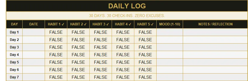 30-Day Challenge Tracker preview