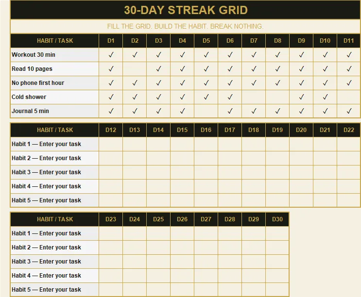 30-Day Challenge Tracker preview