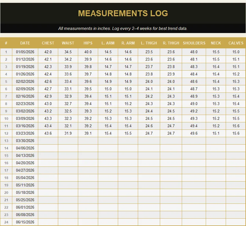 Body Measurement Tracker preview
