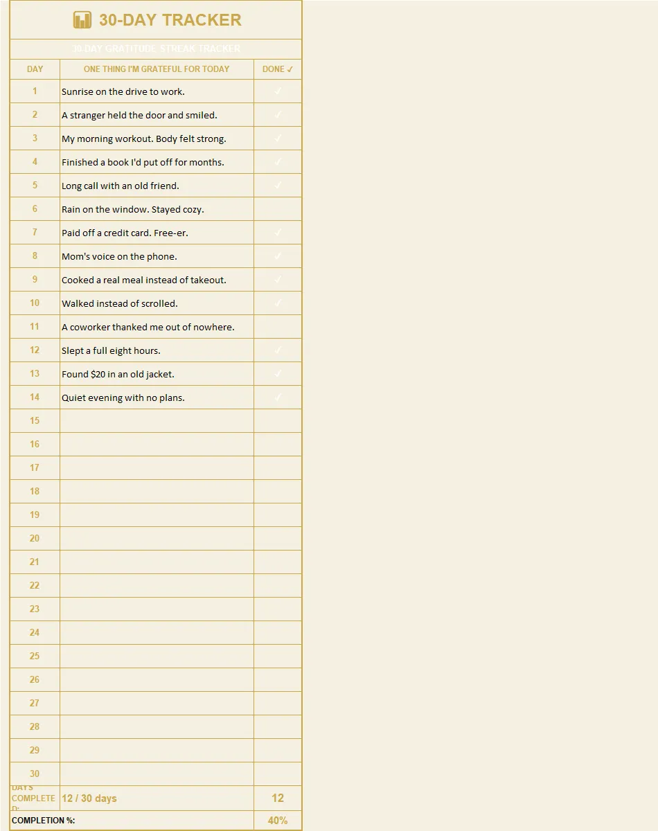 Gratitude Journal preview