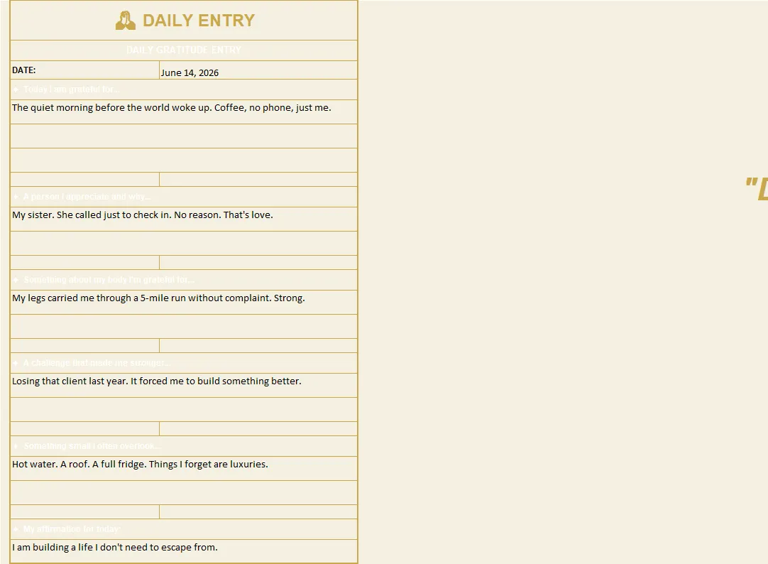 Gratitude Journal preview