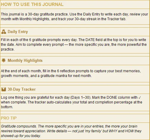 Gratitude Journal preview