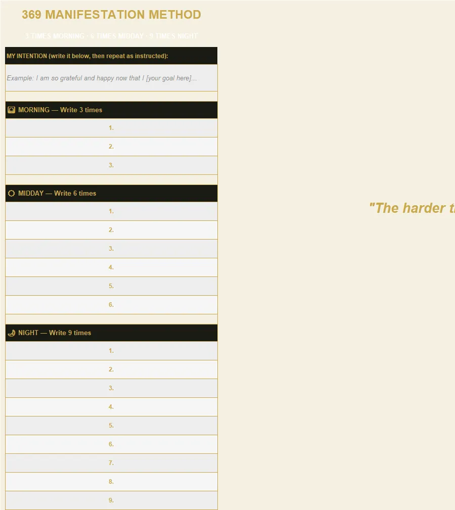 Manifestation Journal preview