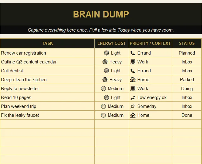 Energy-Based Productivity Planner preview