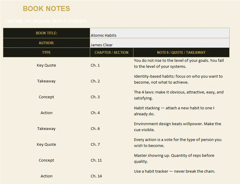 Reading Journal preview