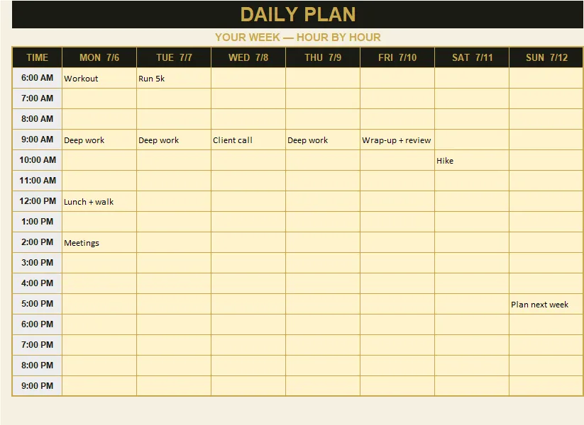 Weekly Planner preview