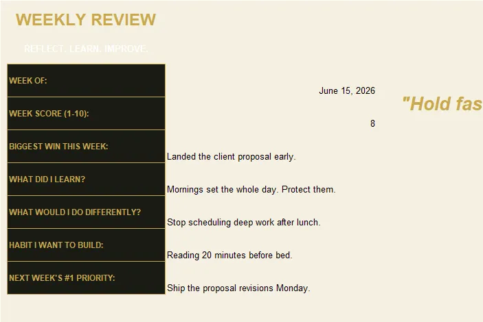 Weekly Planner preview